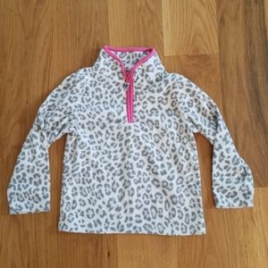 Carter's leopard 3/4 zip fleece jacket